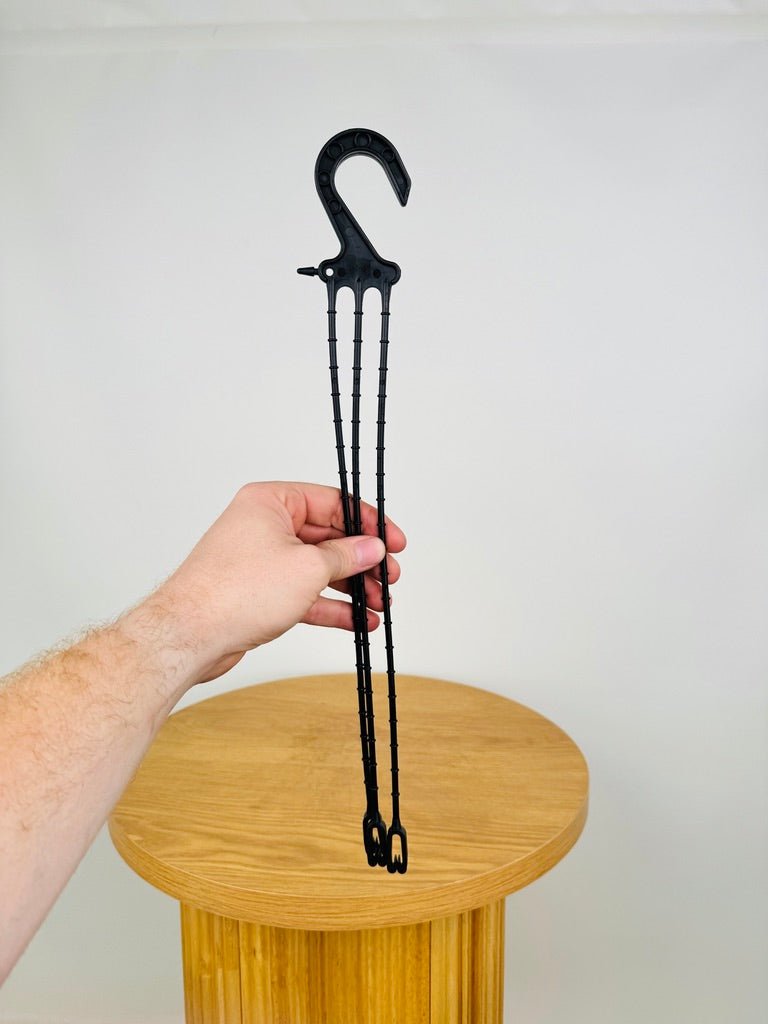 Black Clasp Hanger - 430mm - 10 pack | Uprooted