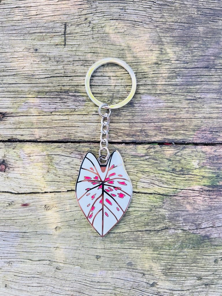 Caladium Strawberry Star Keyring | Uprooted