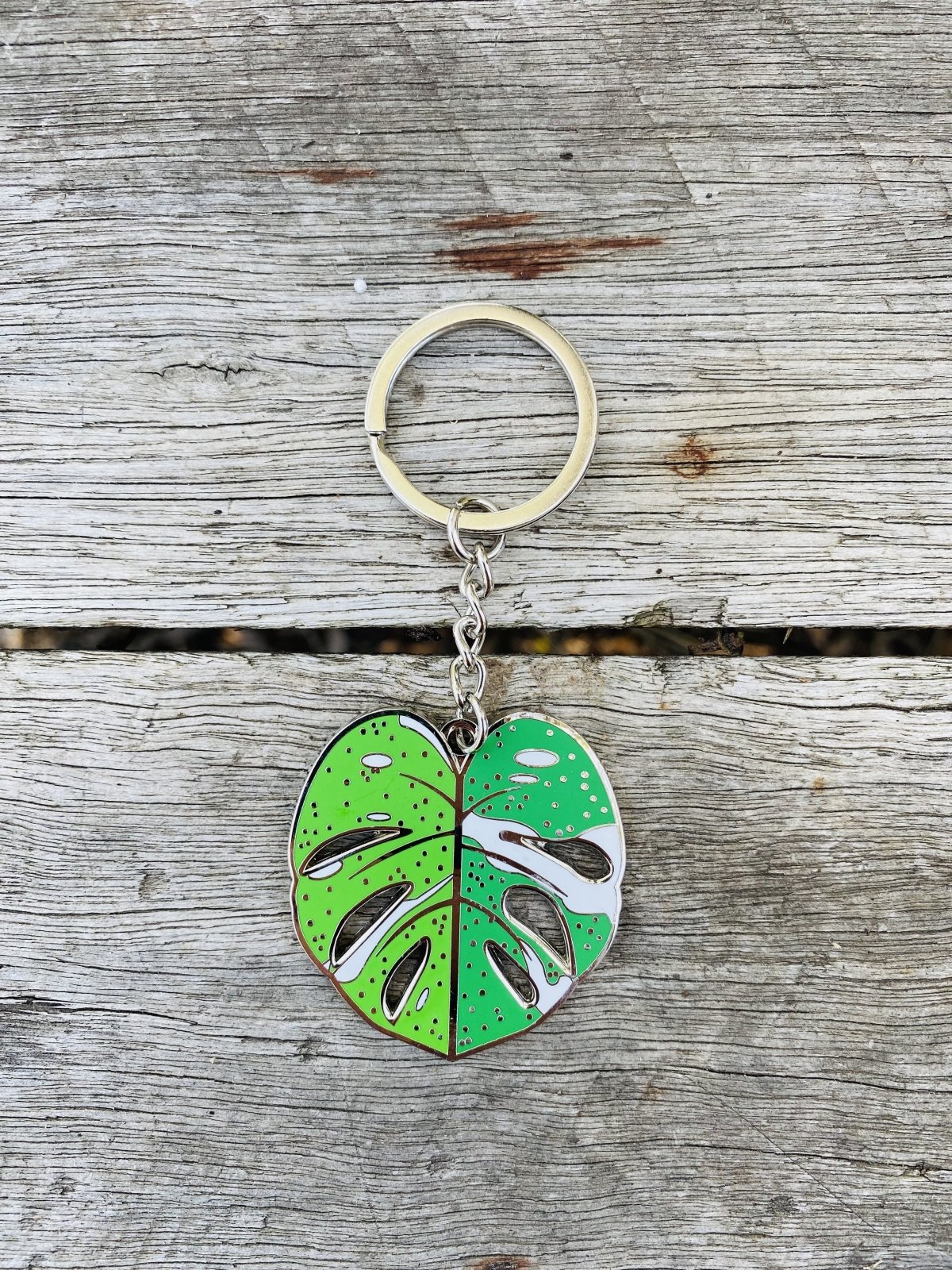 Monstera Thai Constellation Keyring | Uprooted